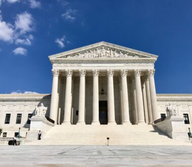 Image of the Supreme Court Building -- looking at the history of abortion